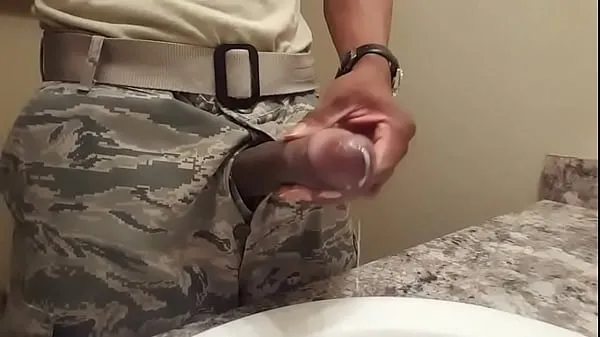 Watch Black soldier wanking in the bathroom total Videos