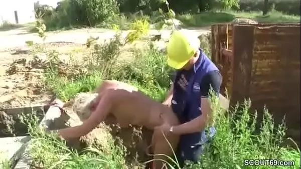 Watch Mature German fucks a stranger with the young construction worker total Videos