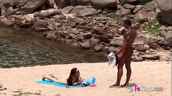 Watch The massive cocked black dude picking up on the nudist beach. So easy, when you're armed with such a blunderbuss total Videos