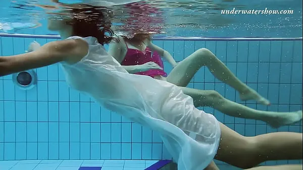 Watch Underwater swimming pool lesbians Lera and Sima Lastova total Videos