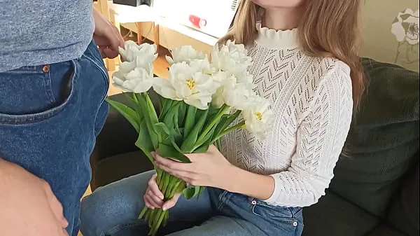 Watch Gave her flowers and teen agreed to have sex, creampied teen after sex with blowjob ProgrammersWife total Videos