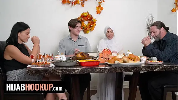 Watch Arab Girlfriend Audrey Royal Feasts On Her BF's Cock On Thanksgiving - Hijab Hookup total Videos