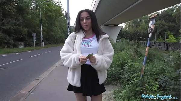 Watch Public Agent - Pretty British Brunette Teen Sucks and Fucks big cock outside after nearly getting run over by a runaway Fake Taxi total Videos