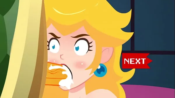 Bekijk in totaal Princess Peach Very sloppy blowjob, deep throat and Throatpie - Games video's